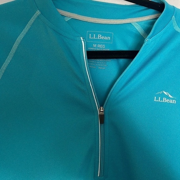 L.L. BEAN BLUE QUARTER ZIP (SIZE M) - Picture 3 of 4